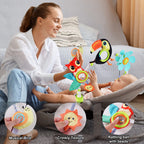 Lynncare Adjustable Arch Bassinet Toys for Infant & Toddlers, Stroller Arch, Baby Crib Toys with Fascinating Hanging for Stimulating Baby’s Senses and Developing Motor Skills