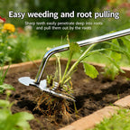 2 Pack Weed Remover Tool, 16 Inch Extended Handle 5 Teeth Weed Puller Tool, Heavy Duty Deweeder Tool Manual Weeding Uprooting for Garden Yard Lawn Farm Root Removal