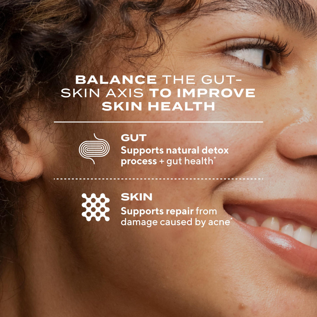 Murad Pure Skin Acne Supplements – 60 Tablets – Clear Skin Support with Blend of Vitamin A & B6, Zinc, Amino Acids, & Burdock Root – Promotes Healthy Skin, Oil Balance, Gut Health & Stress Relief