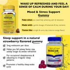 Bach RESCUE Plus Sleep Gummies with 5mg Melatonin/dose [and] Bach Plus Mood & Stress Support Gummies with Key Nutrients and Botanicals - 2PK Dietary Supplements, 60Ct Each