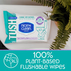 Nice 'N Clean SecureFLUSH Flushable Wet Wipes (42 Count - 6 Packs) | Moist Toilet Tissue with Moisturizing Aloe & Vitamin E | 0% Alcohol Formula for Sensitive Skin | Butt Wipes for Adults