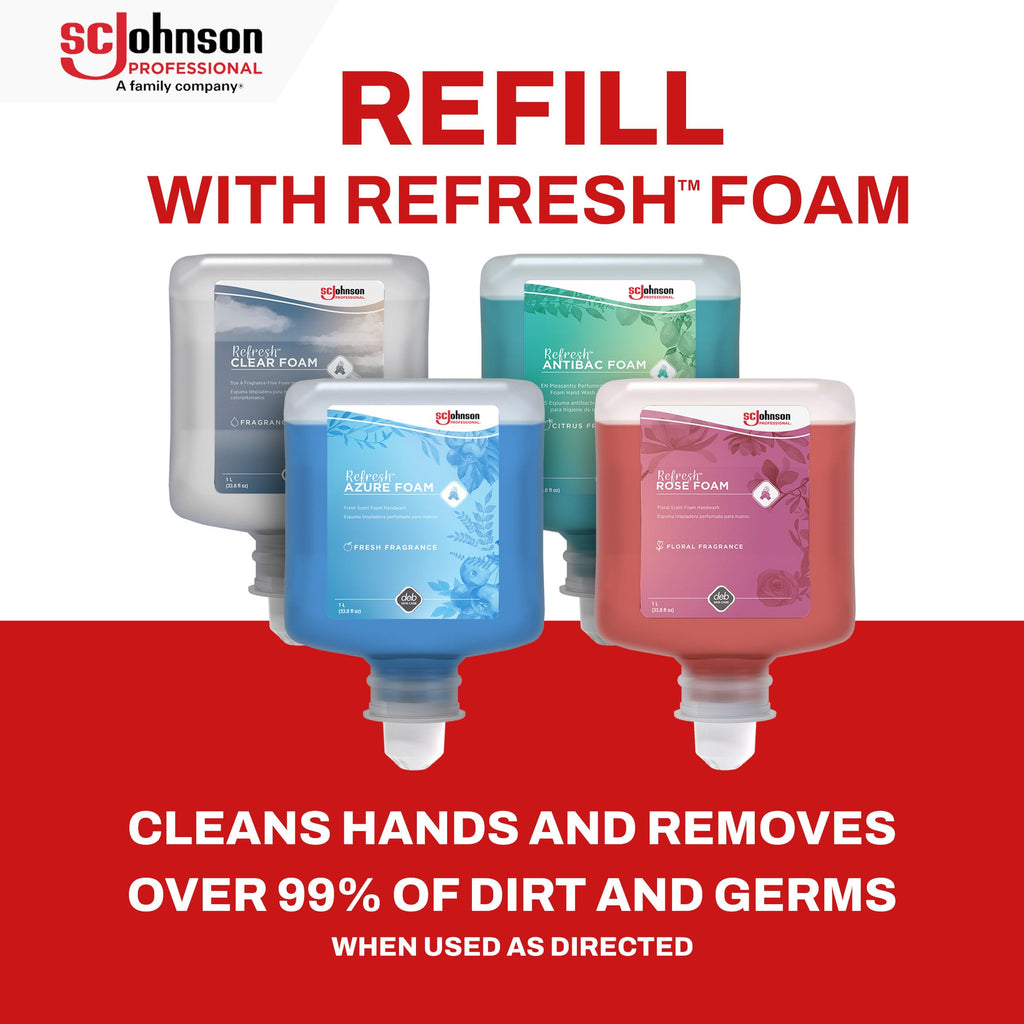 DEB-AZU1L - Deb Refresh Azure FOAM Wash 1000ml Refill, 6/CS