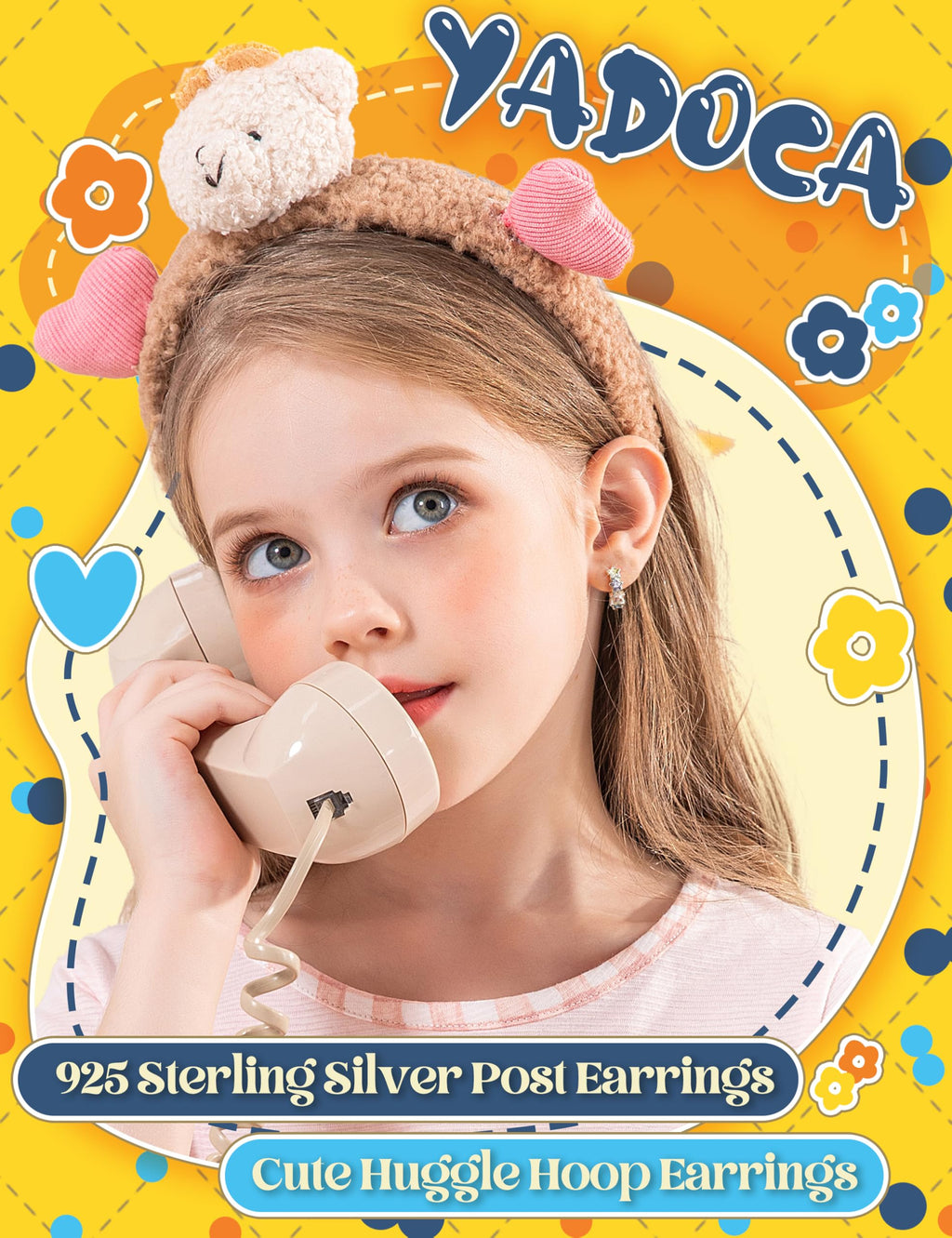 925 Sterling Silver Post Small Hoop Earrings For Girls - Hypoallergenic Huggie Earrings for Women Cute Heart Flowers Butterfly Star Cubic Zirconia Cartilage Earrings For Sensitive Ears Colorful 4Pairs