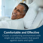 Avalon 701A Disposable Pillowcases, White, 21” Wide x 30” Long (Pack of 100) ― Single-Use Pillowcases ― Tissue with Poly Back to Help Prevent Leak-Through ― Pebble Embossed ― Medical Supplies