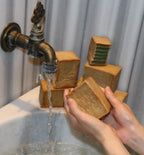 JUSIZA - Aleppo Soap (4 Pack - 7 oz each)%20 Laurel Oil,%80 Olive Oil, Traditional Production, Natural - Vegan – Handmade