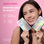 InoPro Teeth Whitening Strips 14 Treatments Kit - Enamel Safe Teeth Whitener, Peroxide-Free, Green White Strips for Teeth Whitening with Arbutin, Coconut Oil, Deep Stains Removal (28 Strips)