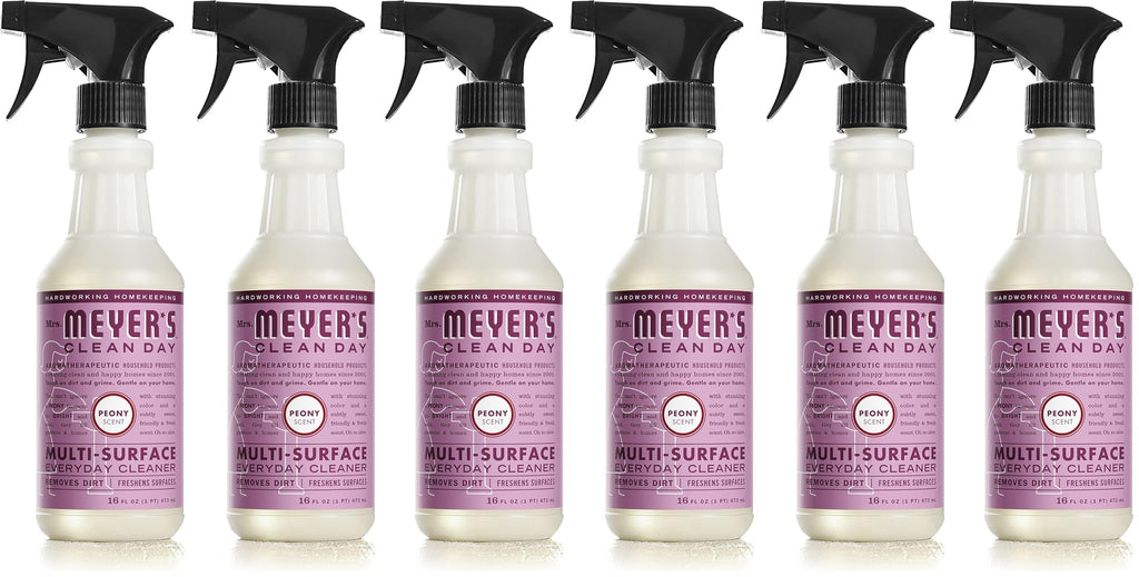 Mrs. MEYER'S CLEAN DAY All-Purpose Cleaner Spray,Peony,16 fl. oz,(Pack of 6)