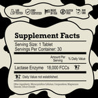 DairyPill Lactase Enzyme 18,000 FCCs per Pill, 30 Count, Solution for Lactose Intolerance, Portable, Easy to Swallow, Preservative and Gluten Free, American Made, Non GMO