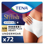 TENA Incontinence Underwear for Women, Super Plus Absorbency, Small/Medium, 56 Count