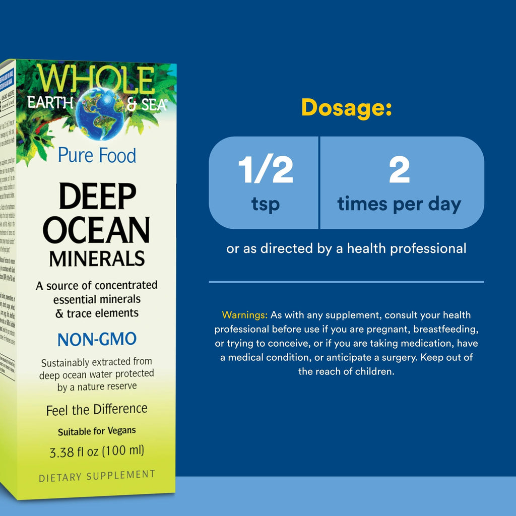 Natural Factors Whole Earth & Sea, Deep Ocean Minerals, 3.38 oz
