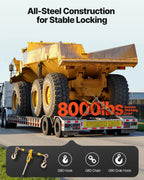 VEVOR Ratchet Chain Binder, 5/16 in x 10 ft G80 Chains, 8000 lbs Working Load of Ratchet Load Binder, Chains and Binders Set, Tie Down Hauling Chain Binders for Hauling, Towing, Logging, Lifting