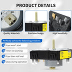WGD4815EW2 MGDC215EW2 MGDC300BW1 WGD4800XQ4 WGD4800BQ2 W10185981 Dryer Timer Compatible with Kenmore Maytag Crosley Whirlpool Dryer Timer 115VAC 60Hz, WPW10185981 Replacement 418-095-20-B5 W10185981 E