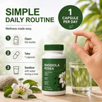 Shileoo Rhodiola Rosea Organic Supplement—Adapted Herbal Formula Helps Relieve Stress, Improve Mental Clarity, Focus, Replenish Natural Energy, and Boost Immunity—Non-GMO, 60 Capsules