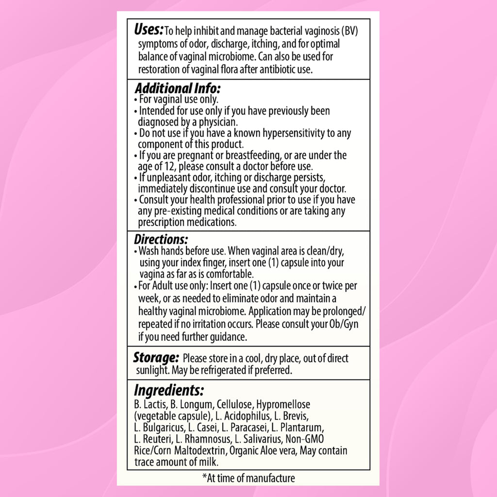 FLORAFEMME - pH Vaginal Probiotics Suppository - Supports pH Balance of Yeast & Bacteria for Feminine Freshness. Supports Restoration of Healthy Vaginal Flora & Vaginal Odor Management