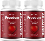 (2 Pack) Heart Freedom - Heart Freedom Capsules, Official HeartFreedom Pills All Natural Ingredients - Maximum Strength, Premium Advanced Formula Support Health & Wellness, 120 Capsules for 2 Months