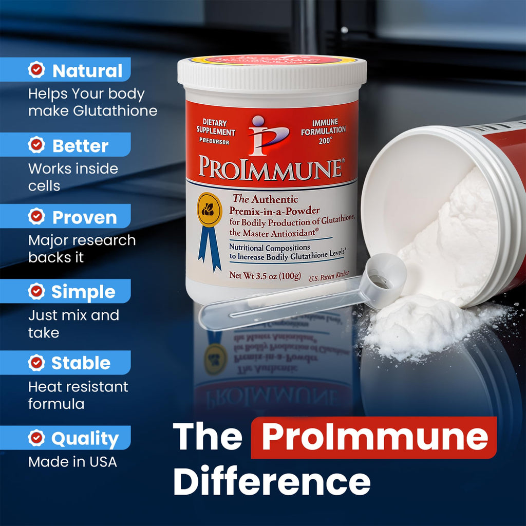 Glutathione Supplement 2 Month Supply of Glutathione Powder Precursor – ProImmune Immune Formulation 200® for Powerful Immune Support - Doctor-Formulated Antioxidant Complex, 62 Servings