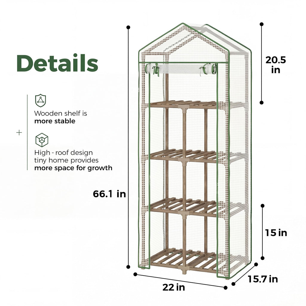4 Tier Bamworld Mini Greenhouse for Outdoor