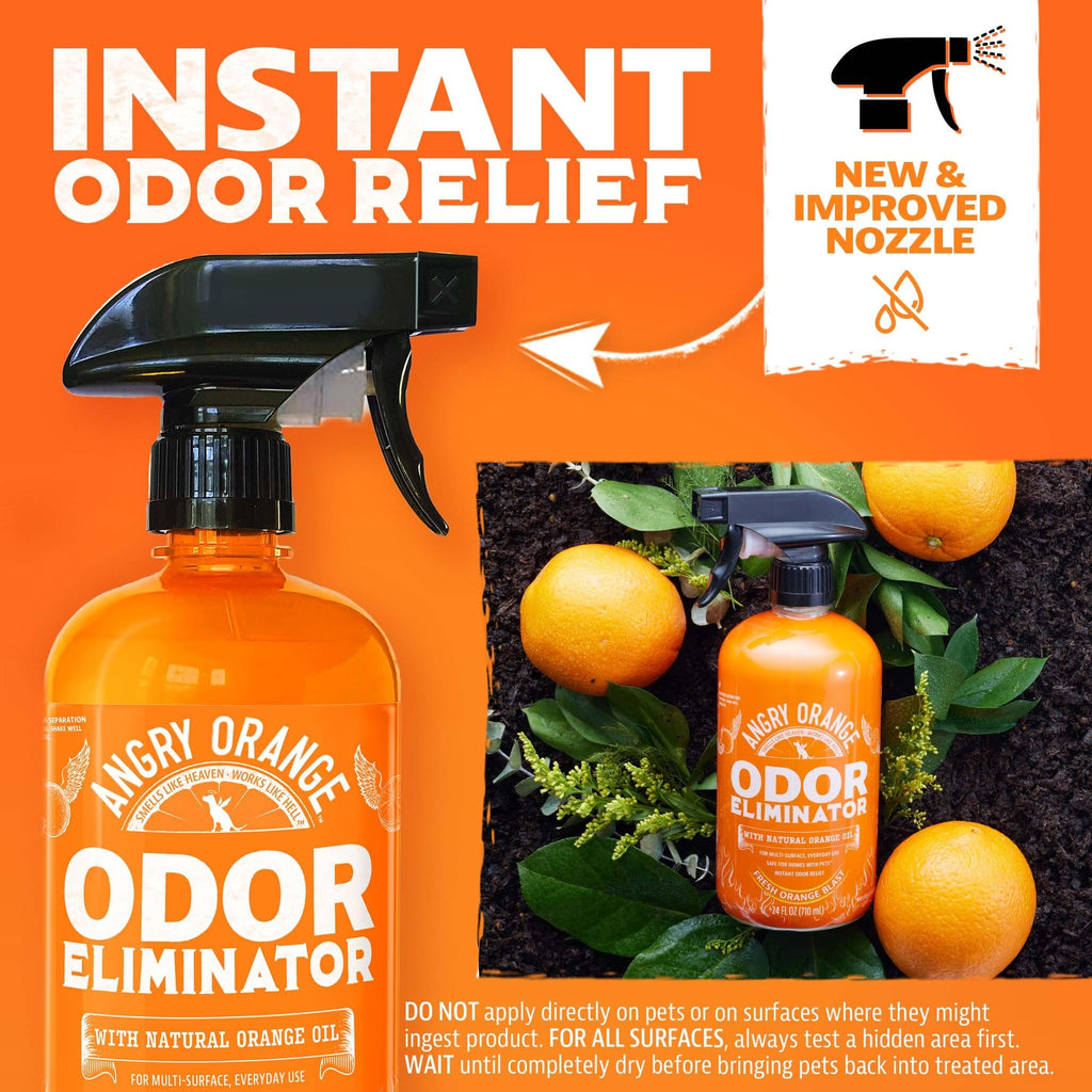 ANGRY ORANGE Pet Odor Eliminator, Removes Dog and Cat Urine Bad Smell 24 Oz