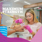 London Labs 4 Mil – Fuchsia Pink Nitrile Gloves–Disposable Latex Free & Powder Free–Chemical Resistant, Pink Rubber Gloves –Esthetician, Nail Supplies, Cleaning, Cooking,Tattoo |Bulk Case of (1000 ct)