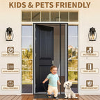 Reversible Side Opening Magnetic Screen Door for Sliding & French Doors,Upgraded PETG Mesh Anti-Tearing, Heavy Duty & Strong Magnetic, Pet and Kid Friendly - Screen Size 76"x82"