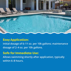In The Swim Algaecide 60 Plus for Swimming Pools - Non-Metallic, Low Odor, Non-Foaming Algae Bloom Preventative - Chlorine Sanitizer Compatible - 1 Gallon