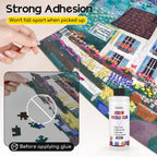 YAKAMOZ Clear Jigsaw Puzzle Glue with Precision Applicator – Non-Toxic, Quick Dry & Water-Soluble for Puzzles up to 10000 Pieces (400ML)