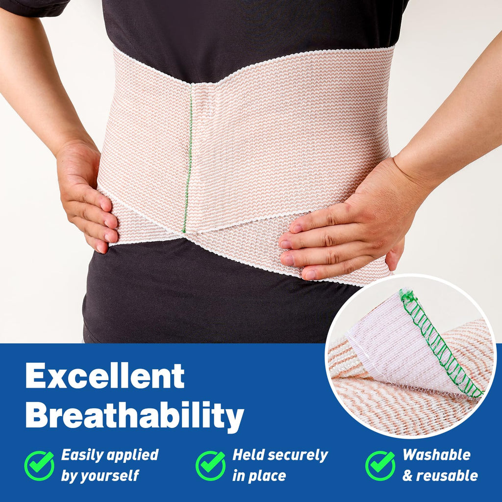 AZEN Premium 40 Pack Elastic Bandage Wrap 6 Inch, Compression Wrap Bandage for Legs, Ankle, Knee, Tummy, Body, Latex-Free, Lymphedema Wraps for Legs
