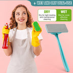 Enhon 2 Pack Mesh Screen Cleaner, Window Screen Cleaning Brush Washing Equipment, Detachable Window Cleaner Tool with Wet and Dry Dual Use