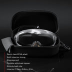 NoCry Protective Goggle Case; Fits Most Goggles; Semi Hard, Water Resistant and Shockproof Outer Shell; Reinforced Zipper; Belt Clip; Designed to Fit All Safety Goggles; Black