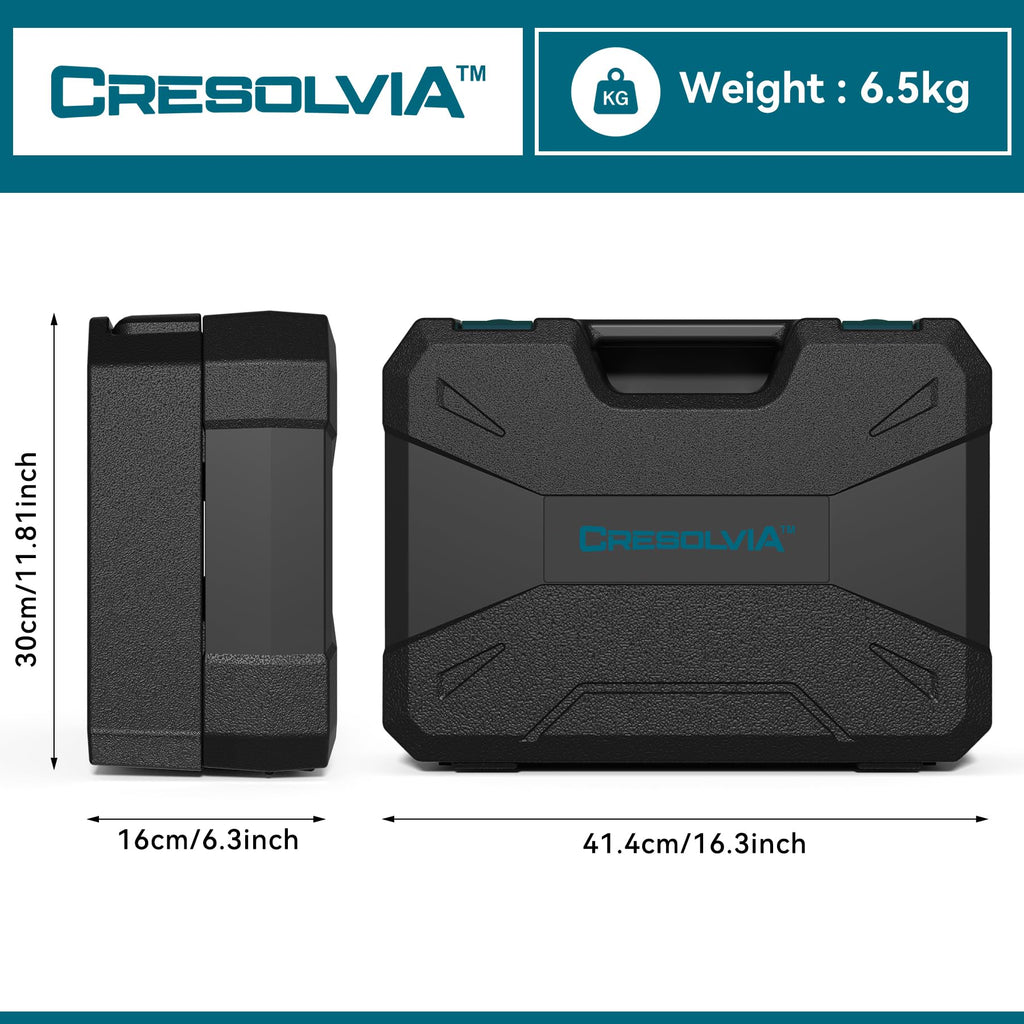CRESOLVIA 328 Piece Tool Kit For Home,Hand Repair Tool Set,Toolbox Storage Case with Drawer,General Household/Auto Tool Set,Perfect for Homeowner, DIY, Handyman (Blue and black)