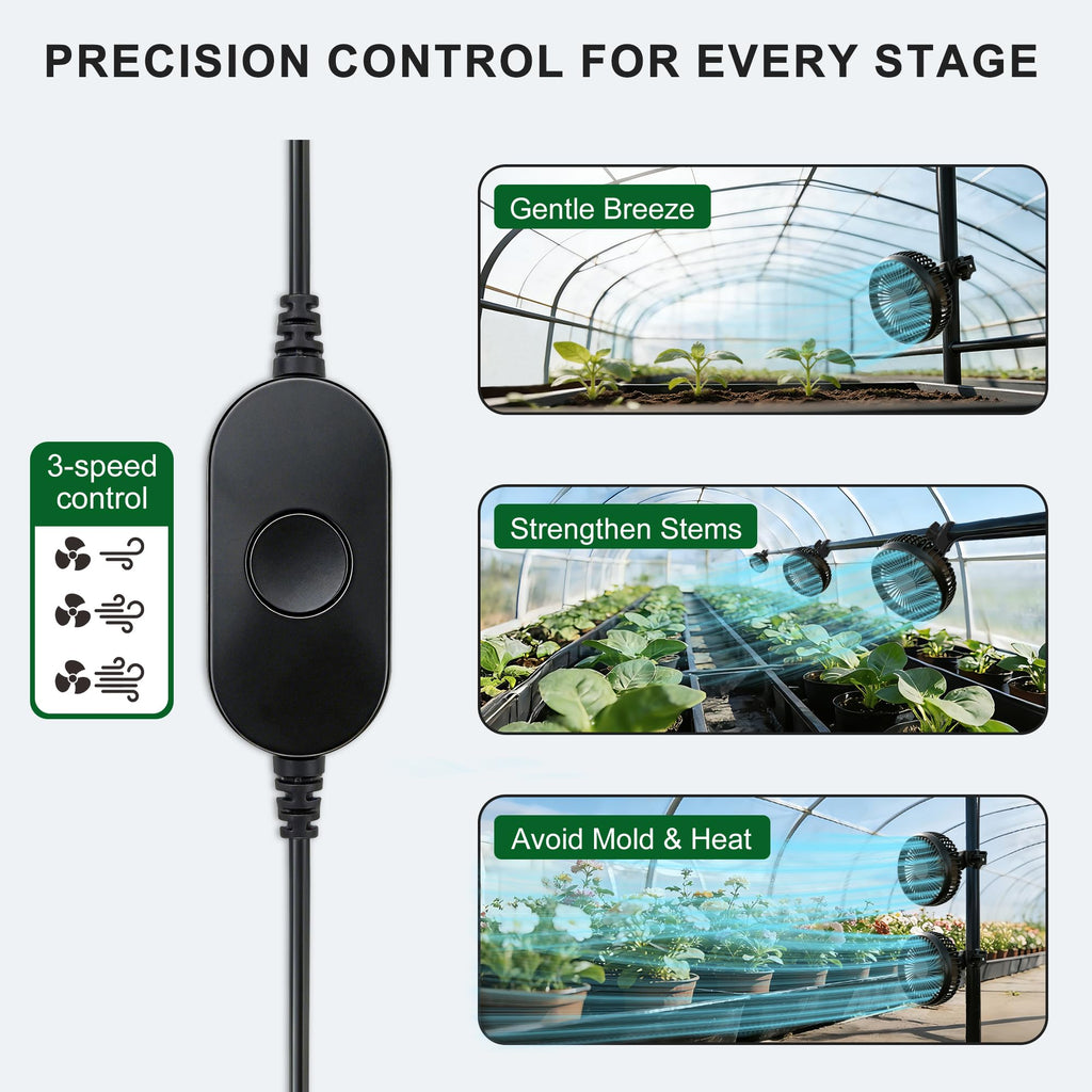 Pidemeo Grow Tent Fan 2-Pack, 5 Inch Clip On Plant Fan,Non-Oscillating