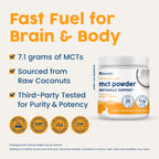 NativePath MCT Oil Powder Supplement - Unflavored MCT Powder with Keto-Friendly C8 MCTs. Free of Dairy, Gluten and GMOs, 25 Servings
