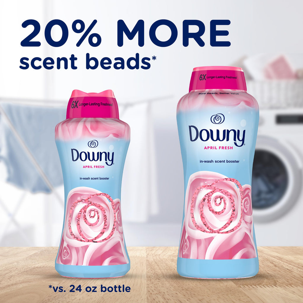 Downy April Fresh In-Wash Laundry Scent Booster Beads, 30.1 oz, laundry scent beads, Long-lasting Freshness