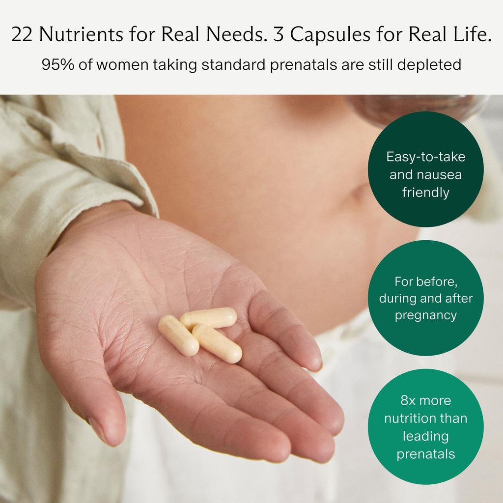 Needed. Multivitamin for Prenatal | Prenatal Multi Essentials Capsule - Pregnancy, Breastfeeding, Postpartum | Expertly-Formulated & Third-Party Tested, Citrus Scent Insert | 30-Day Supply