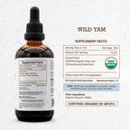 Secrets of the Tribe Wild Yam USDA Organic | Alcohol-Free Extract, High-Potency Herbal Drops, Digestion | Made from 100% Certified Organic Wild Yam (Dioscorea Villosa) Dried Root 4 oz