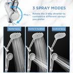 MakeFit Dual Filtered Rain Shower Head Combo, Handheld Shower Head with Adjustable Bar - Rainfall Shower Head And Showerhead with Filter for Hard Water - Removes Chlorine