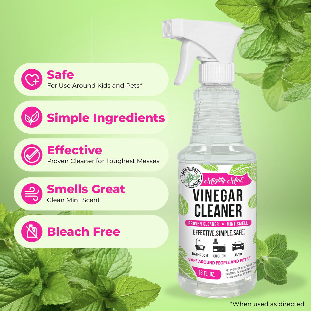 Mighty Mint Vinegar Cleaner, All-Purpose Spray, Spearmint Scent, 16oz