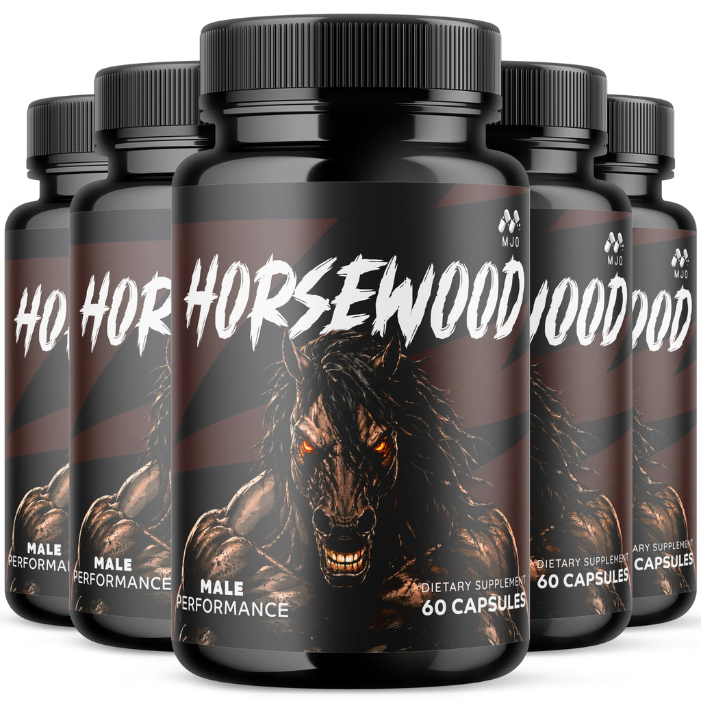 (5 Pack) Horsewood Capsules, Official Horsewood Pills for Men with All Natural Ingredients, Max Strength Supplement with Premium Vitamins Supporting Optimal Wellness and Advanced Health (300 Capsules)