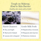 Beekman 1802 Micellar Milk Froth Face Wash – Hydrating Gel to Foam Facial Cleanser & Makeup Remover with Goat Milk & Golden Sea Moss, Gentle Foaming Face Wash for Sensitive Skin, 5 Fl Oz