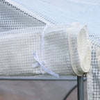 Outsunny 20' x 10' x 7' Outdoor Walk-in Greenhouse Zippered Door White