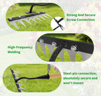 ATLRGISL Iron Weeding Rake with Wooden Long Handle 2.0, 8 Teeth Weed Puller Tool Heavy Duty, Manual Gardenia Weed Rake Tool for Yard, Lawn and Garden, 56Inch