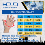 HANDLANDY Fingerless Work Gloves for Men, Half Finger Working Glove Grip Shock-Absorbing Breathable Uwrist TPR Anti-collision Gloves for Mens & Women (L)