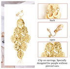 HAIAISO 9Pairs Clip on Drop Earrings for Women, Non Piercing
