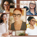 EASY READ Retro Round Blue Light Blocking Reading Glasses for Women,Anti UV Readers for Women with Spring Hinge(Clear,+1.50)