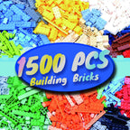 HUIZDQ 1500 Pieces Building Bricks, Classic Bulk Small Blocks, Classic Bricks Set Basic Building Blocks Compatible with All Major Brands