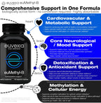 Methylated B Complex Vitamins Riboflavin B6 B12 Folate L-Serine NAC & TMG Supplements Brain Heart MTHFR Immune Support - Methylated Multivitamin L Methylfolate Active 5-MTHF (180) Dr Ekberg euMethyl-B