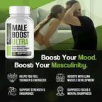 Nutrimend IQ Male Boost Ultra - The Ultimate Male Supplement - Fast Acting Blood Flow Support - Gain Muscle, Strength, Stamina - Overall Test Level Support - HornyGoatWeed + 8 More - 60 Capsules