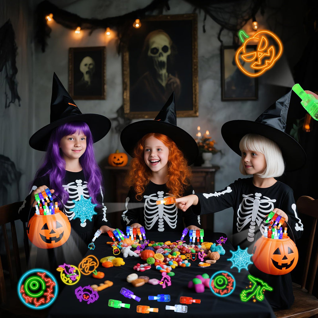YBSOP Halloween Party Favors for Kids, 36pcs Finger Lights for Halloween Goodie Bag Fillers Basket Treats Toys for Girls Boys Kids Classroom Rewards