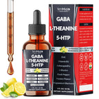 Tenmido 10in1 GABA L-Theanine Supplement Liquid Drops with 5-HTP, Ashwagandha, Magnesium Glycinate, Passion Flower, L-Glycine, Black Pepper and More - 30ml 1 Fl Oz