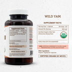 Secrets of the Tribe Wild Yam Capsules 500 mg Responsibly farmed USDA Organic Wild Yam (Dioscorea Villosa) Dried Root, Hormone Support Supplement (120 Capsules)